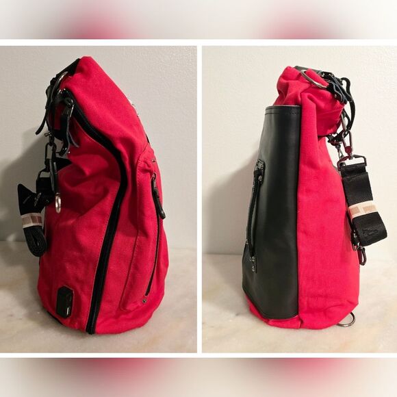 Red and Black Travel Bag with Modern Design - Picture 9 of 10